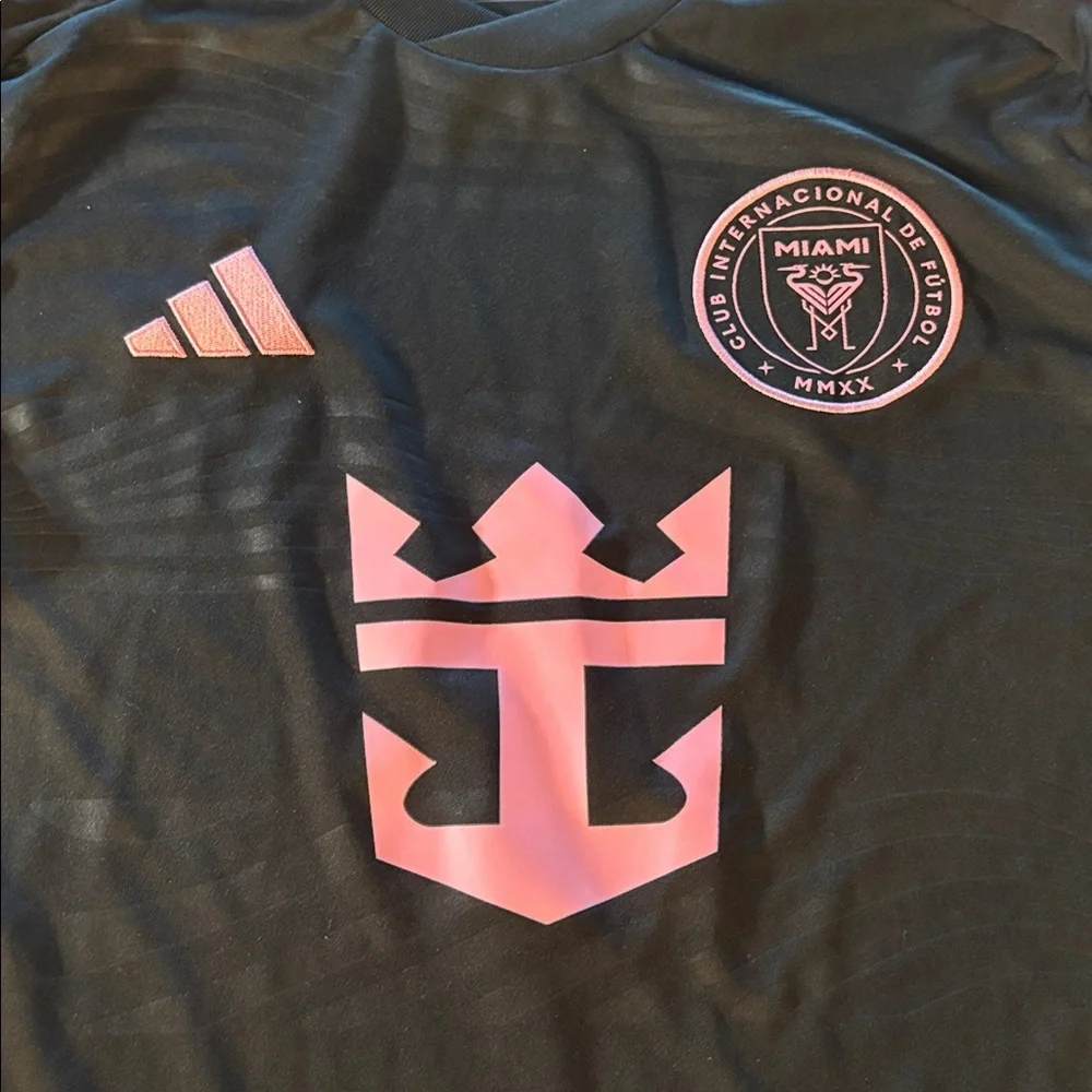 Adidas Black and Pink inter Miami Soccer Jersey size small